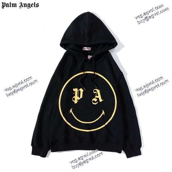 海外セレブ定番愛用 パーム エンジェルス Palm Angels スーパーコピー 代引 2020秋冬 パーカー 2色可選 Palm Angels X SMILE Y連名笑顔プリント